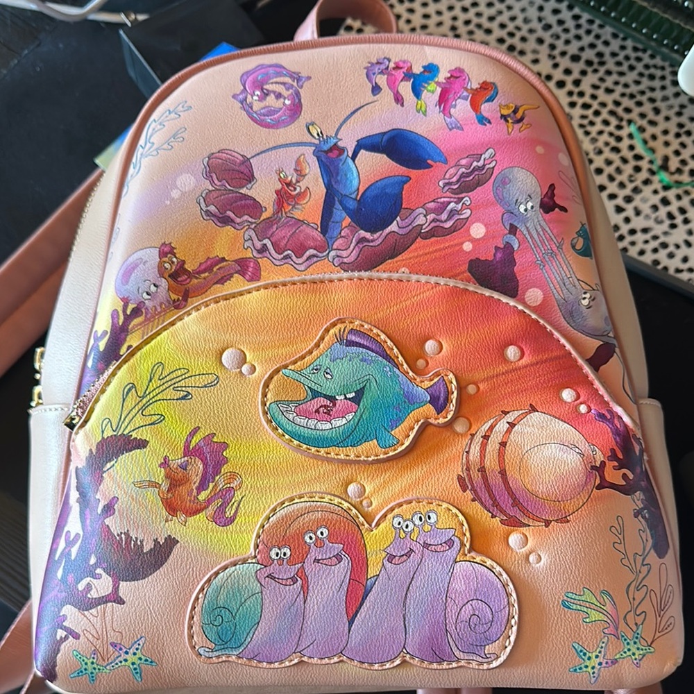 Danielle Nicole Disney Little Mermaid Mini Backpack NWT